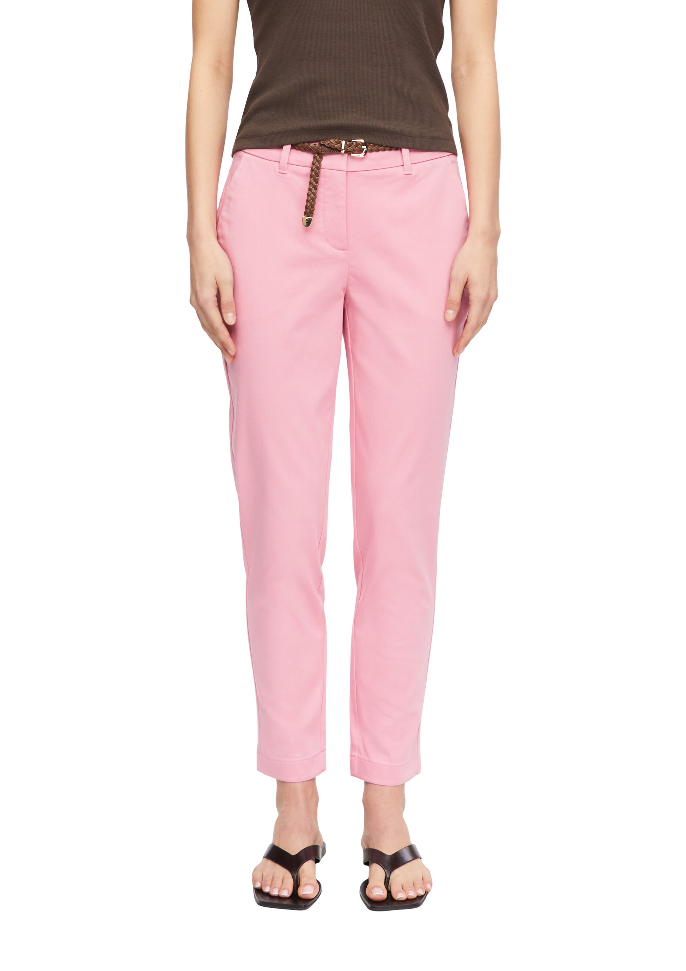 Regular Pantalon COMMA en rose : devant