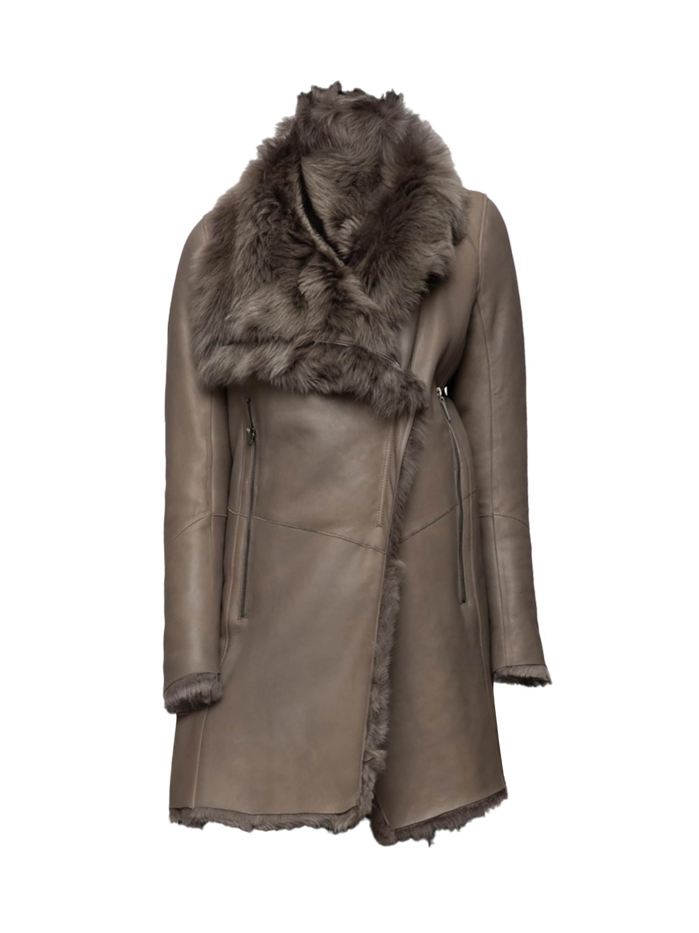 VESPUCCI BY VSP Wintermantel 'Elena' in Braun: Vorderseite