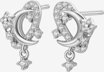 Orecchini 'Sparkle Moon' di Hey Happiness in argento: frontale