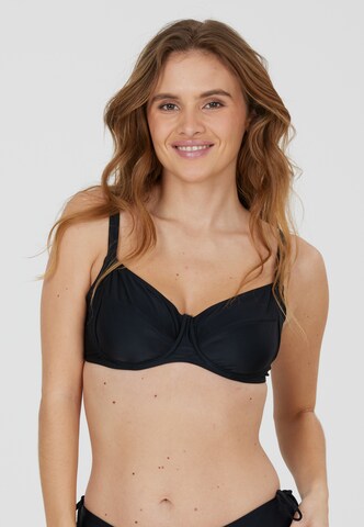 Cruz Bikini Top 'Stephania' in Black: front