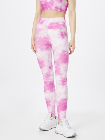 RVCA Skinny Leggings 'THUG' in Roze: voorkant