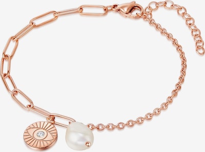 Valero Pearls Bracelet en or rose / blanc perle, Vue avec produit