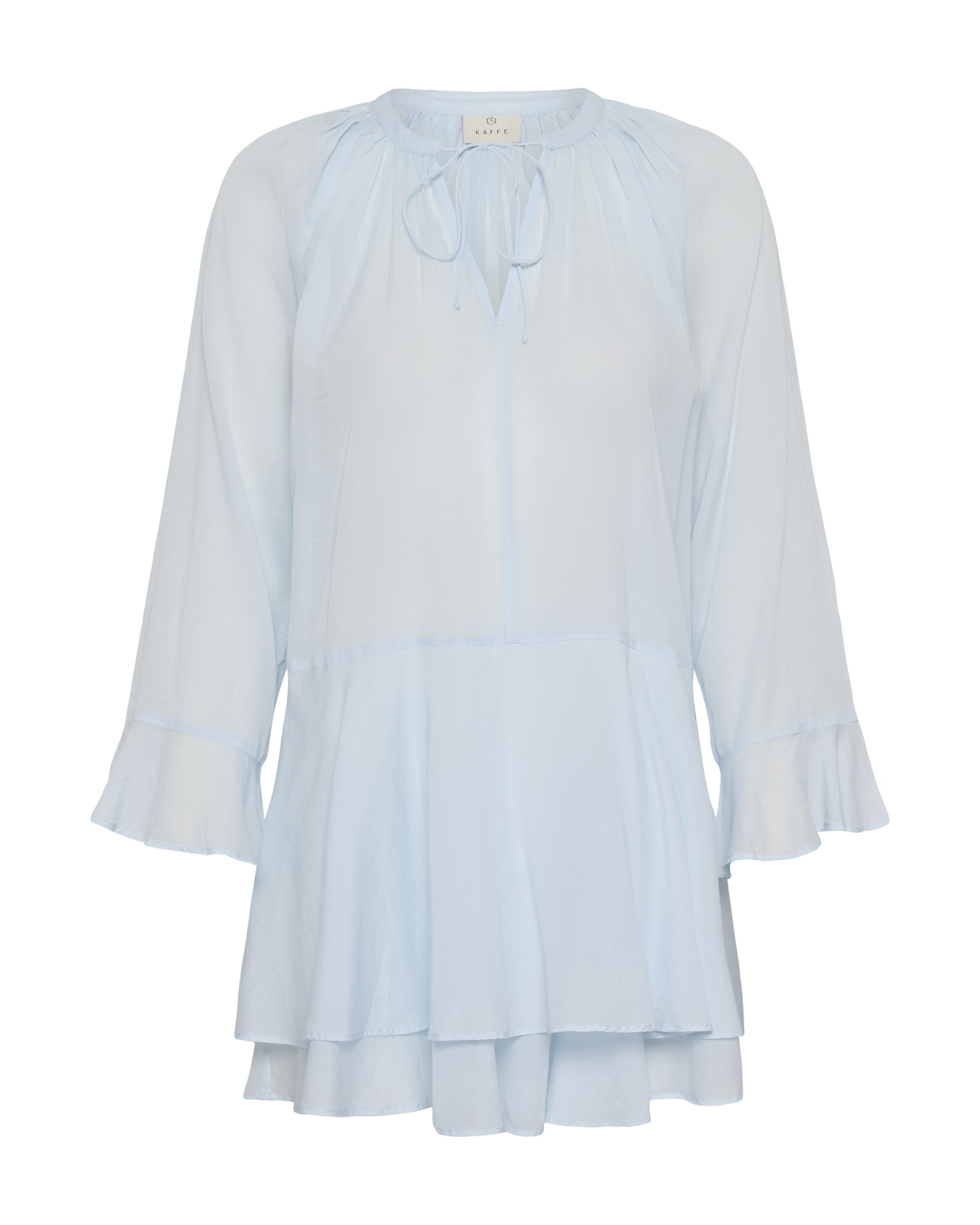 Kaffe Tuniek 'Flora' in Blauw: voorkant