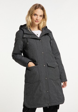 DreiMaster Vintage Winter Coat in Grey: front