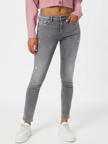 ESPRIT Slimfit Jeans in Grijs: voorkant