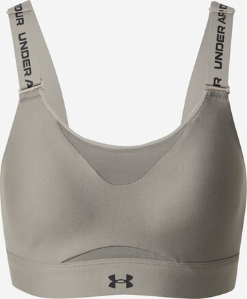 UNDER ARMOUR Bustier Sport bh 'Infinity' in Grijs: voorkant