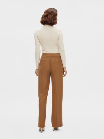 Y.A.S Normalny krój Spodnie w kant 'Polar' w kolorze brązowy