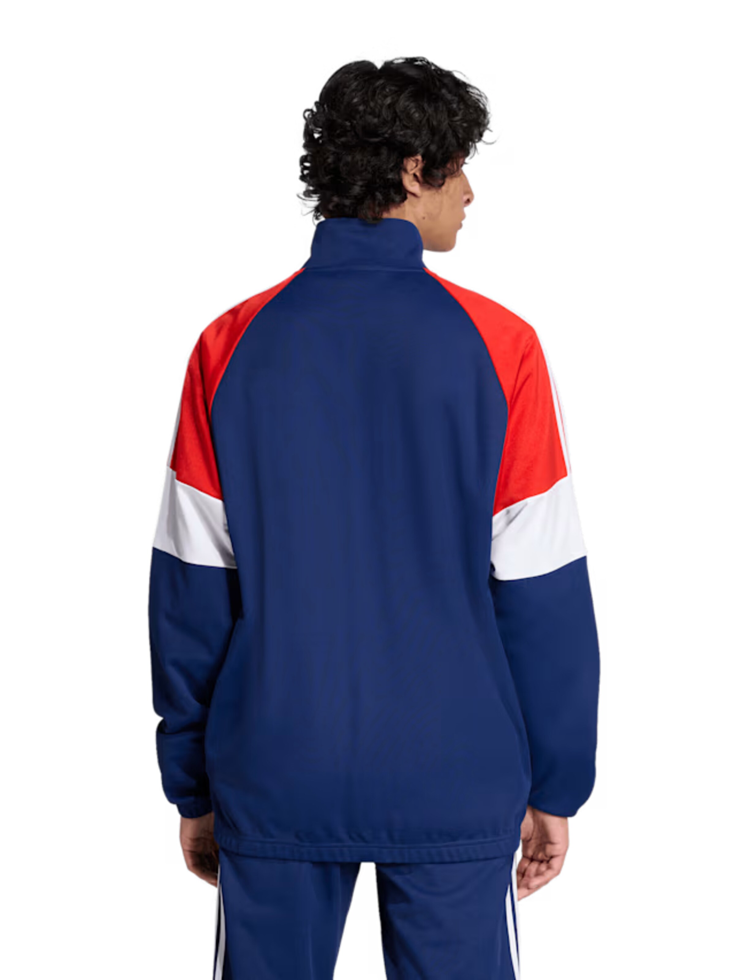 ADIDAS ORIGINALS Athletic Zip-Up Hoodie in Blue