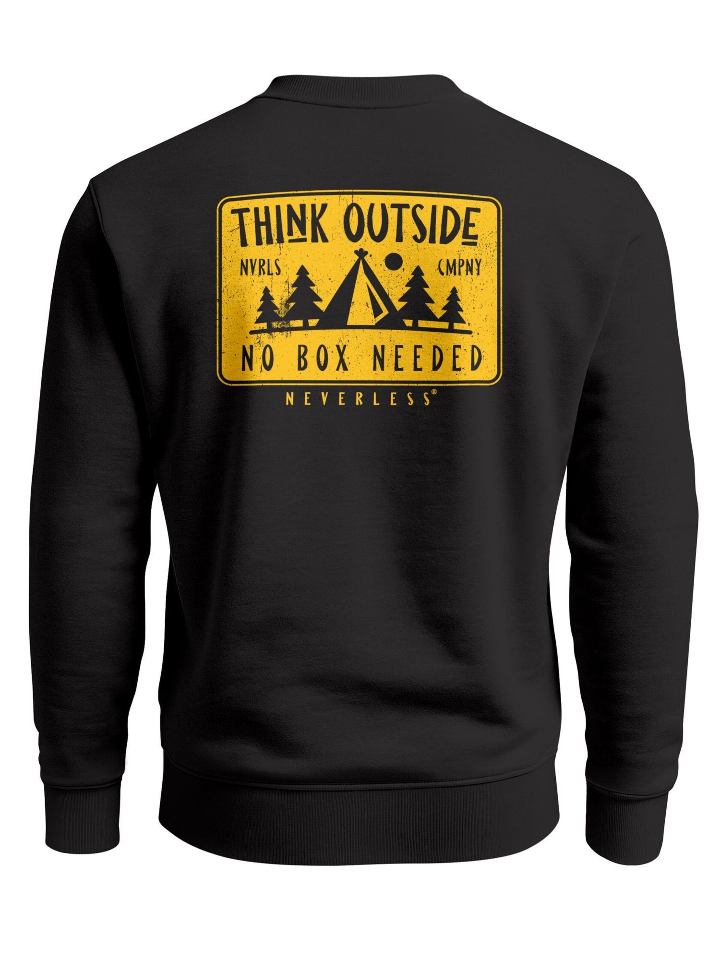 Neverless Sweatshirt 'Think Outside'‌‌‌‌‌ in Schwarz