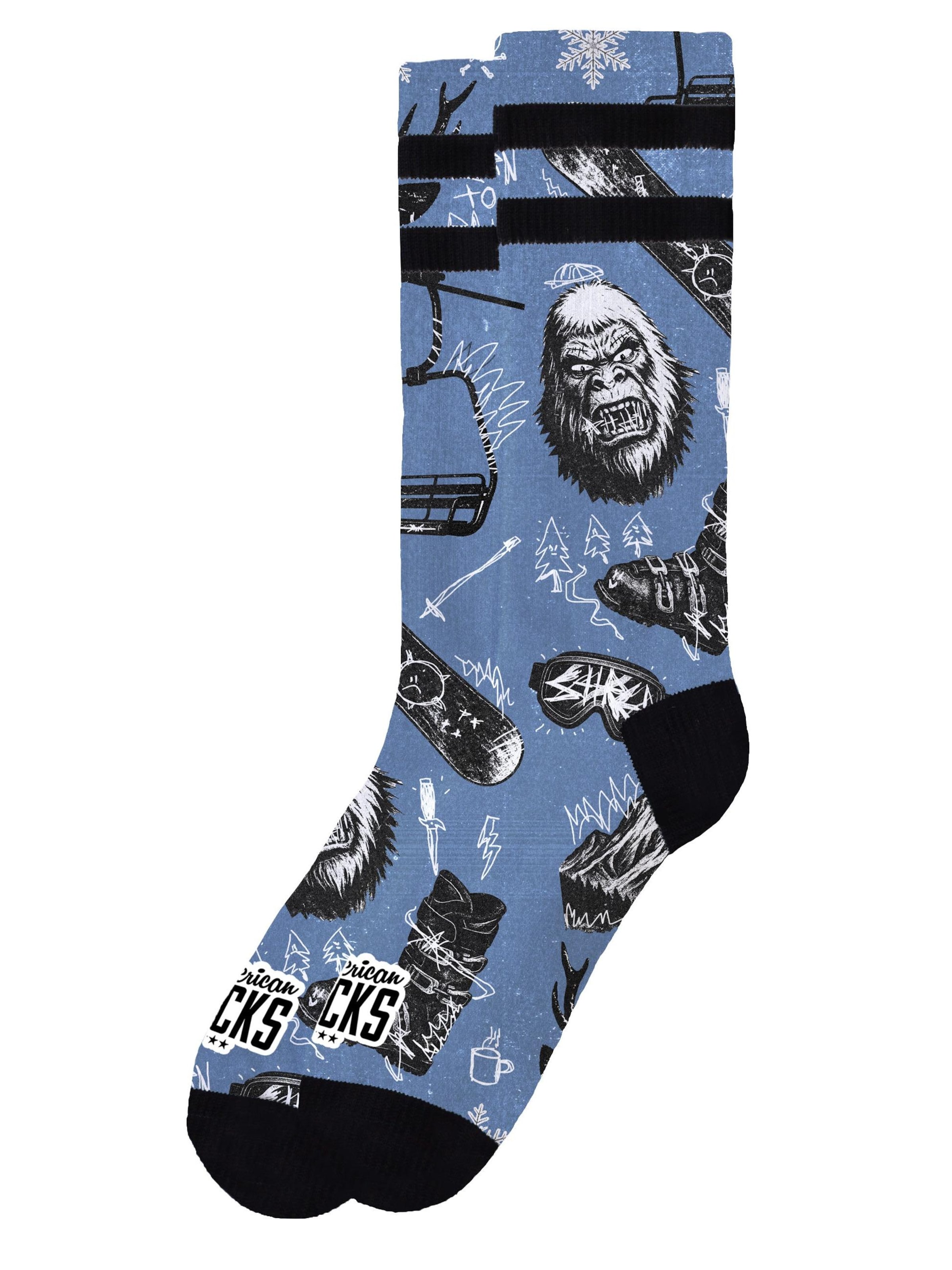 American Socks - Calcetines 'Powder' en azul: frente