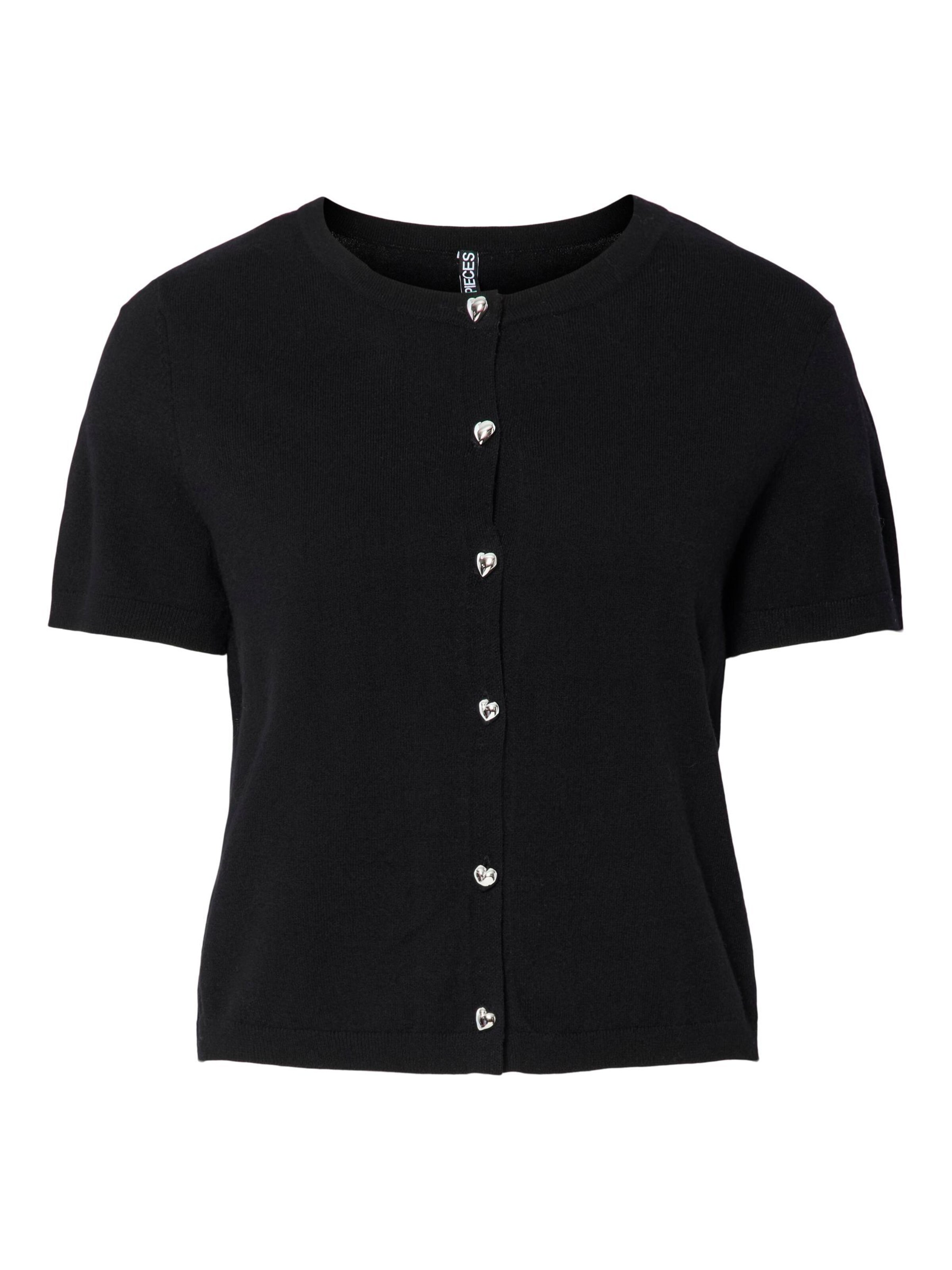 PIECES Cardigan 'PCOrina' i sort: forside