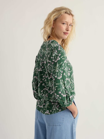 Seasalt Cornwall Blouse 'Willow Path' in Green