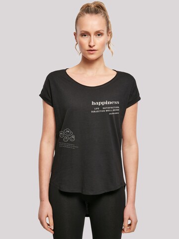 T-shirt 'Happiness' F4NT4STIC en noir : devant