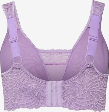 Ulla Popken Bralette Bra in Purple