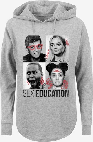 F4NT4STIC Sweatshirt 'Sex Education Class Photos Netflix TV Series' in Grey: front