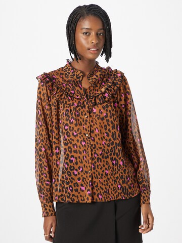 NAF NAF Blouse in Bruin: voorkant