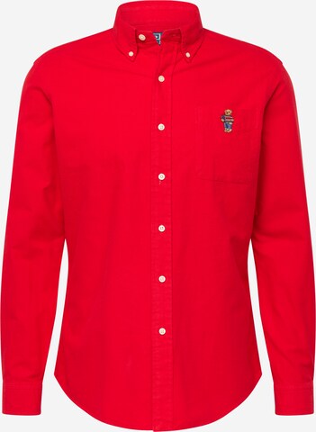 Chemise Polo Ralph Lauren en rouge : devant