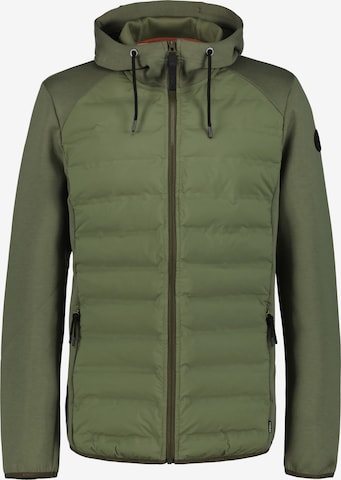 ICEPEAK Athletic Fleece Jacket 'ARZBERG' in Green: front