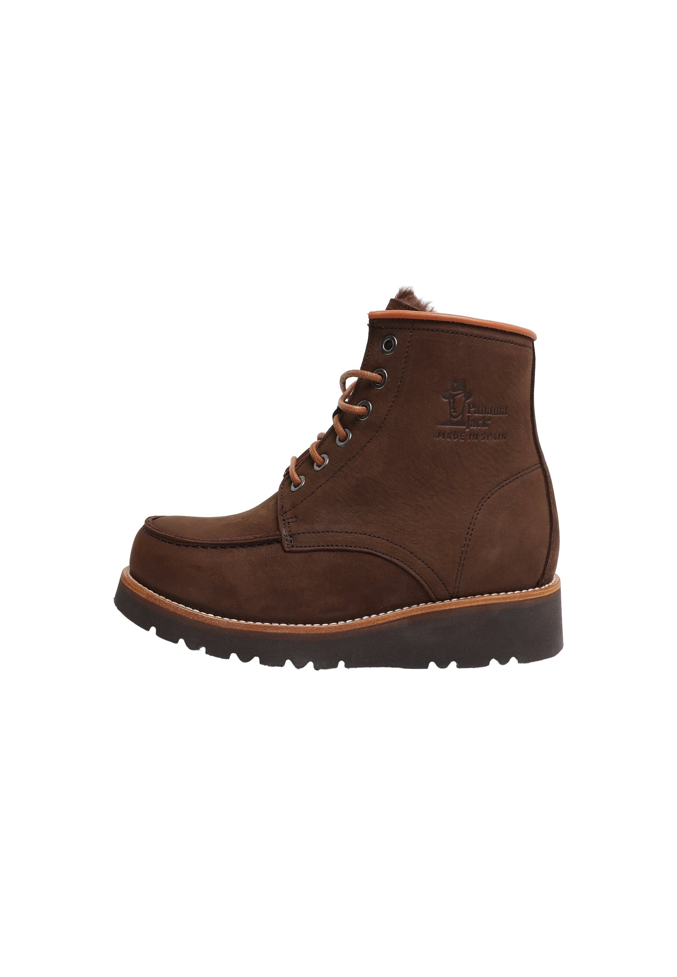 PANAMA JACK Lace-Up Ankle Boots 'Karen B2' in Brown: front
