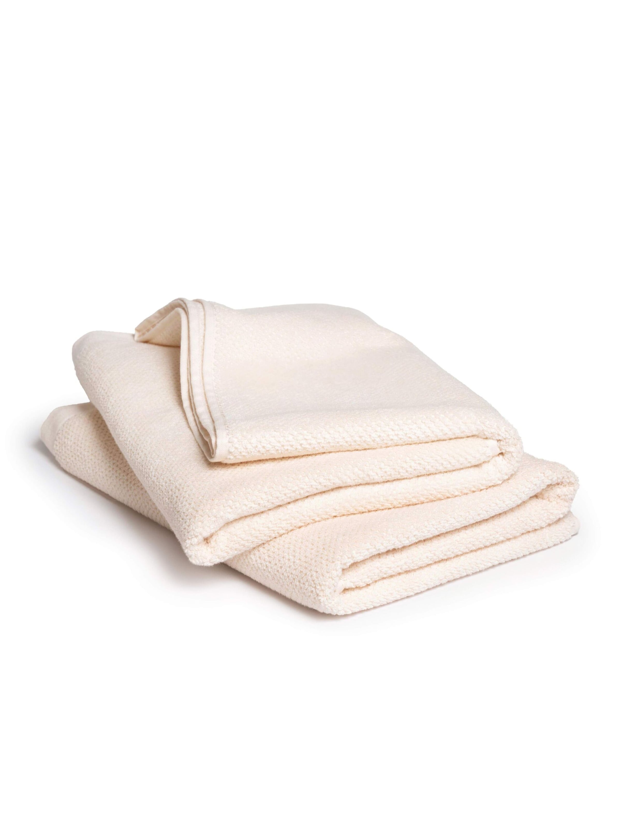 Herzbach home Duschtücher Spa 70x140 im 2er SET, Flächengewicht 525 gsm in Beige: Vorderseite