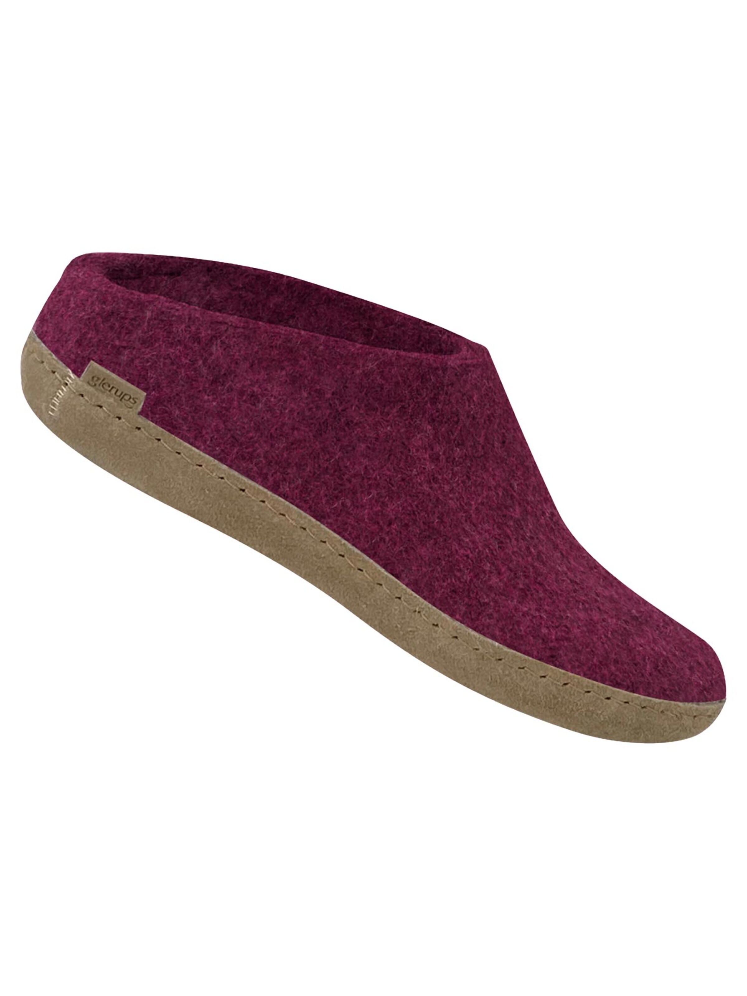 Glerups Slippers 'Ledersohle' in Purple
