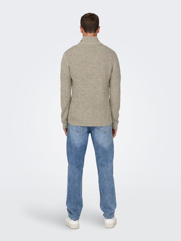 Only & Sons Sweater 'ONSMALAKI' in Grey