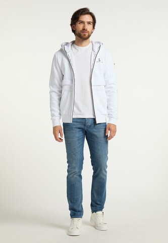 DreiMaster Maritim Zip-Up Hoodie in White