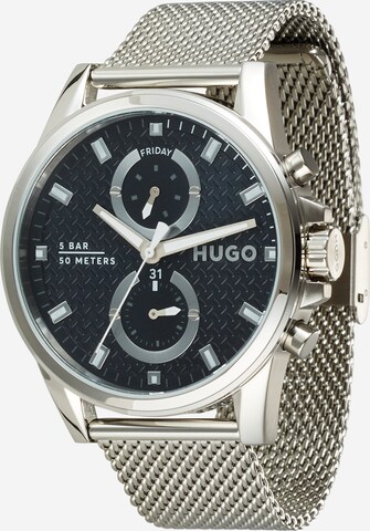 sidabrinė HUGO Analoginis (įprasto dizaino) laikrodis: priekis