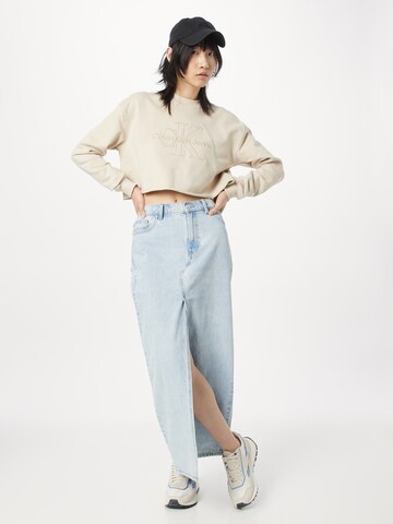 Calvin Klein Jeans Свитшот в Бежевый