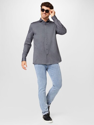 OLYMP Regular fit Button Up Shirt in Grey