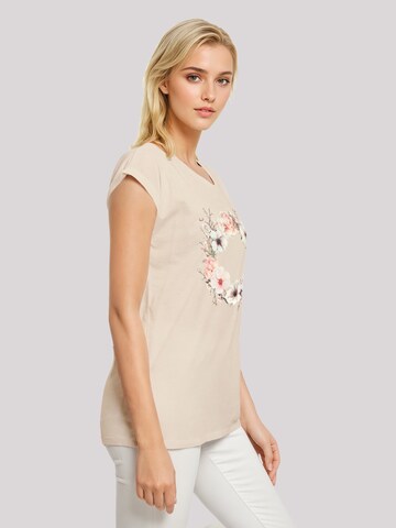 T-shirt 'Rosa Blumenkranz' F4NT4STIC en beige