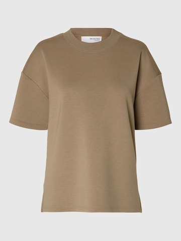 T-shirt SELECTED FEMME en marron