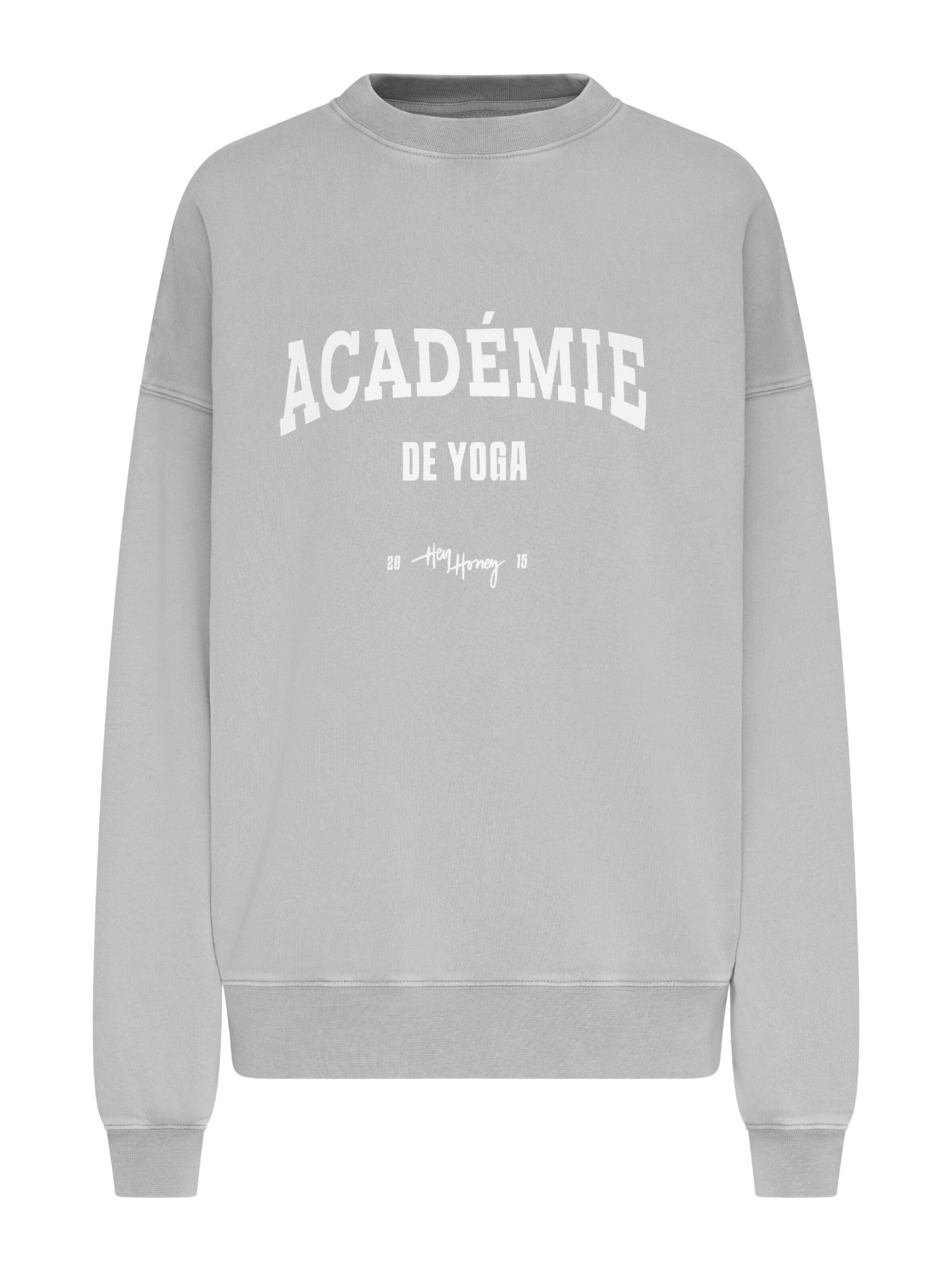Hey Honey Sweatshirt 'Academie'‌‌‌‌ in Grau