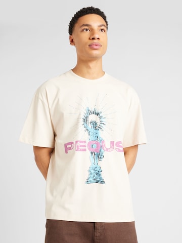 Pequs T-Shirt 'Helios' in Beige: predná strana
