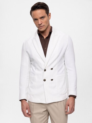 Coupe regular Veste de costume 'Basic' Antioch en blanc : devant