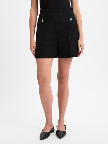 HUGO Regular Trousers with creases 'Haberi' in Black: front