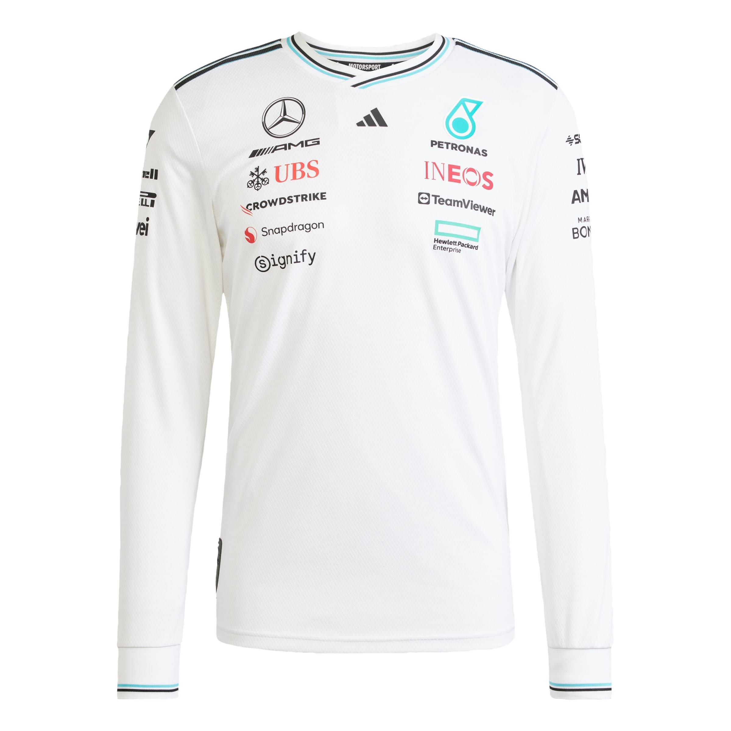 ADIDAS PERFORMANCE - Camiseta funcional 'Mercedes AMG Petronas Formula One Team' en blanco: frente