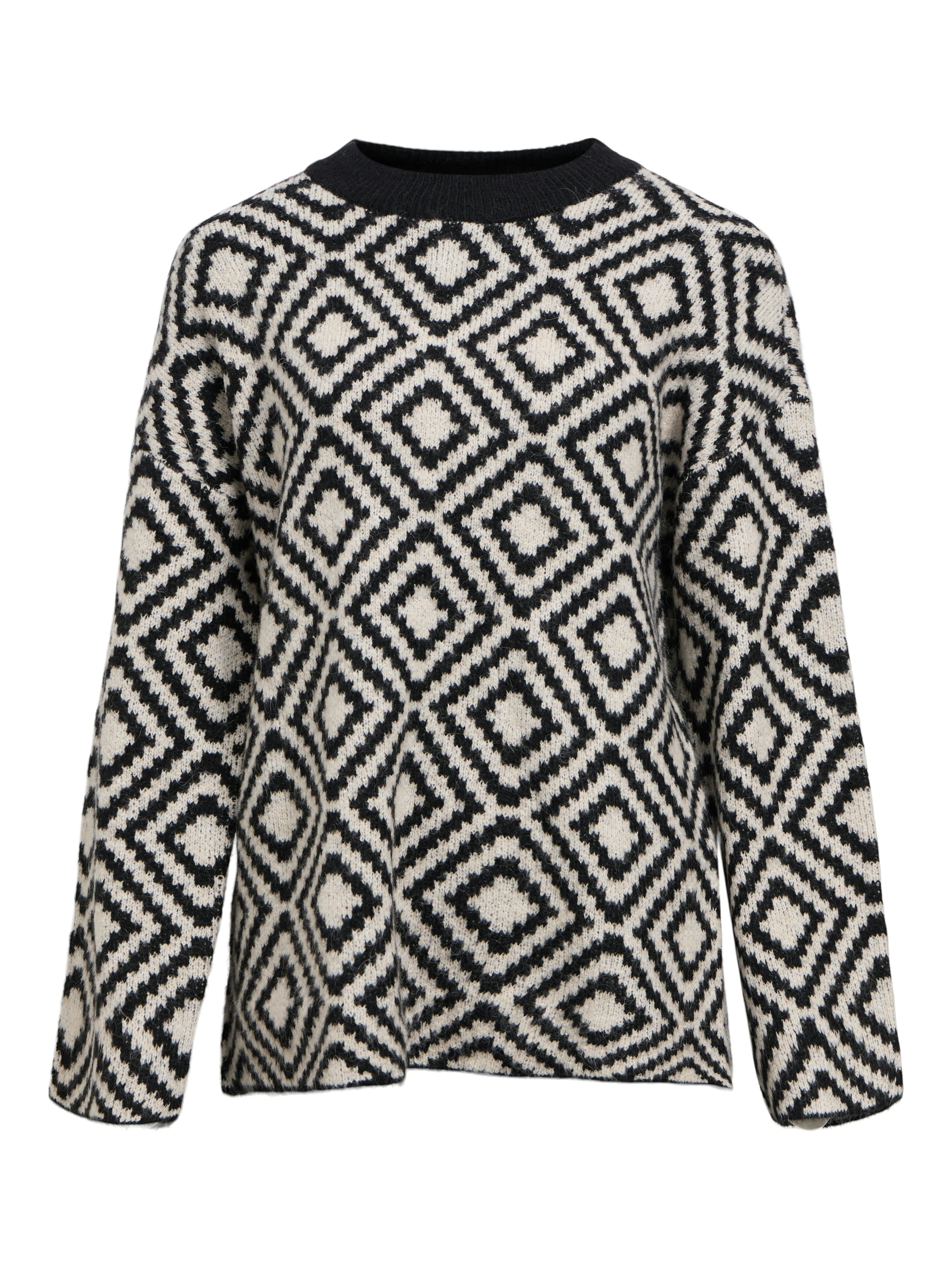 OBJECT Sweter 'OBJDiana' w kolorze czarny: przód