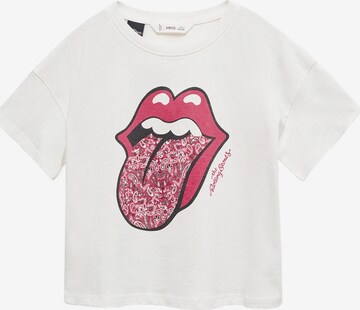 T-Shirt 'LENGUA' MANGO KIDS en blanc : devant