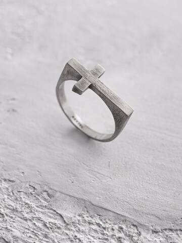 Bague 'PONS FIDEI' REYTEL en argent : devant