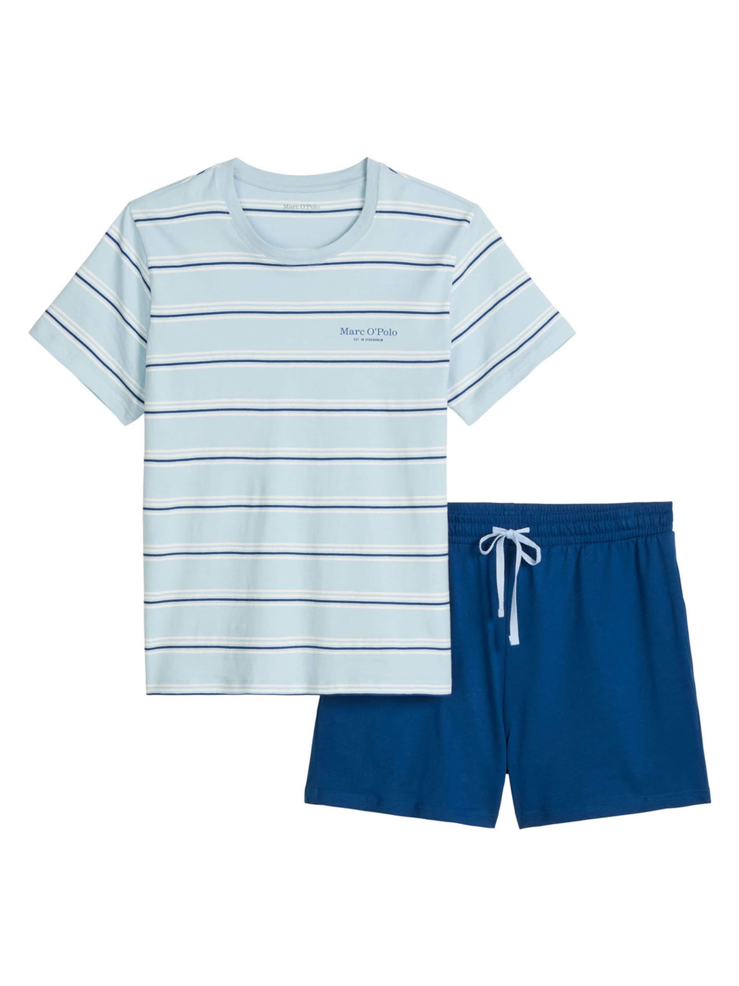 Marc O'Polo Pyjama ' Mix N Match ' in blau / hellblau / weiß, Produktansicht