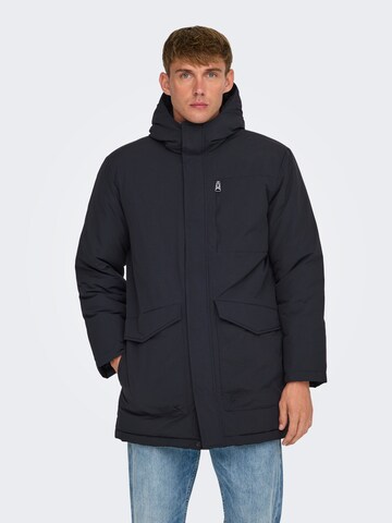 Only & Sons Winter jacket 'ONSGLOBAL' in Blue: front