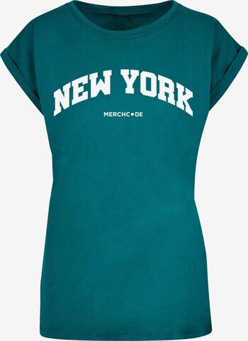 Merchcode Shirt 'New York' in Groen: voorkant