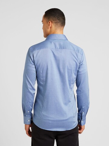 Slim fit Cămașă 'Kareem' de la Bruun & Stengade pe albastru