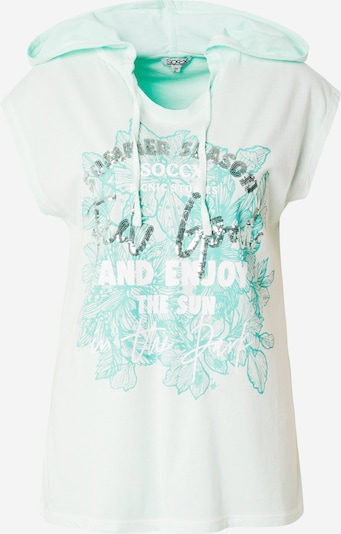 Soccx Μπλουζάκι σε μέντα / γαλαζοπράσινο / λευκό, Άποψη προϊόντος