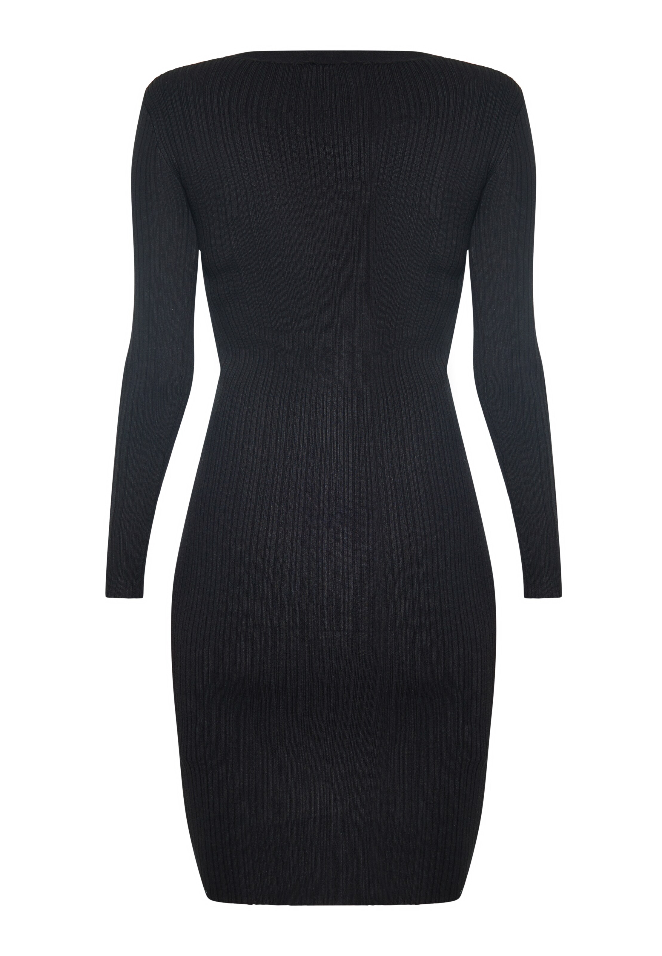 NAEMI - Vestido de malha em preto