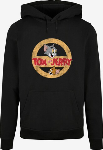 ABSOLUTE CULT Sweatshirt 'Tom and Jerry - Circle One' in Schwarz: predná strana