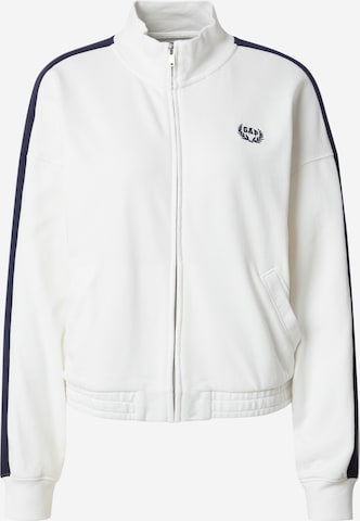 GAP Кофта на молнии в Белый: спереди
