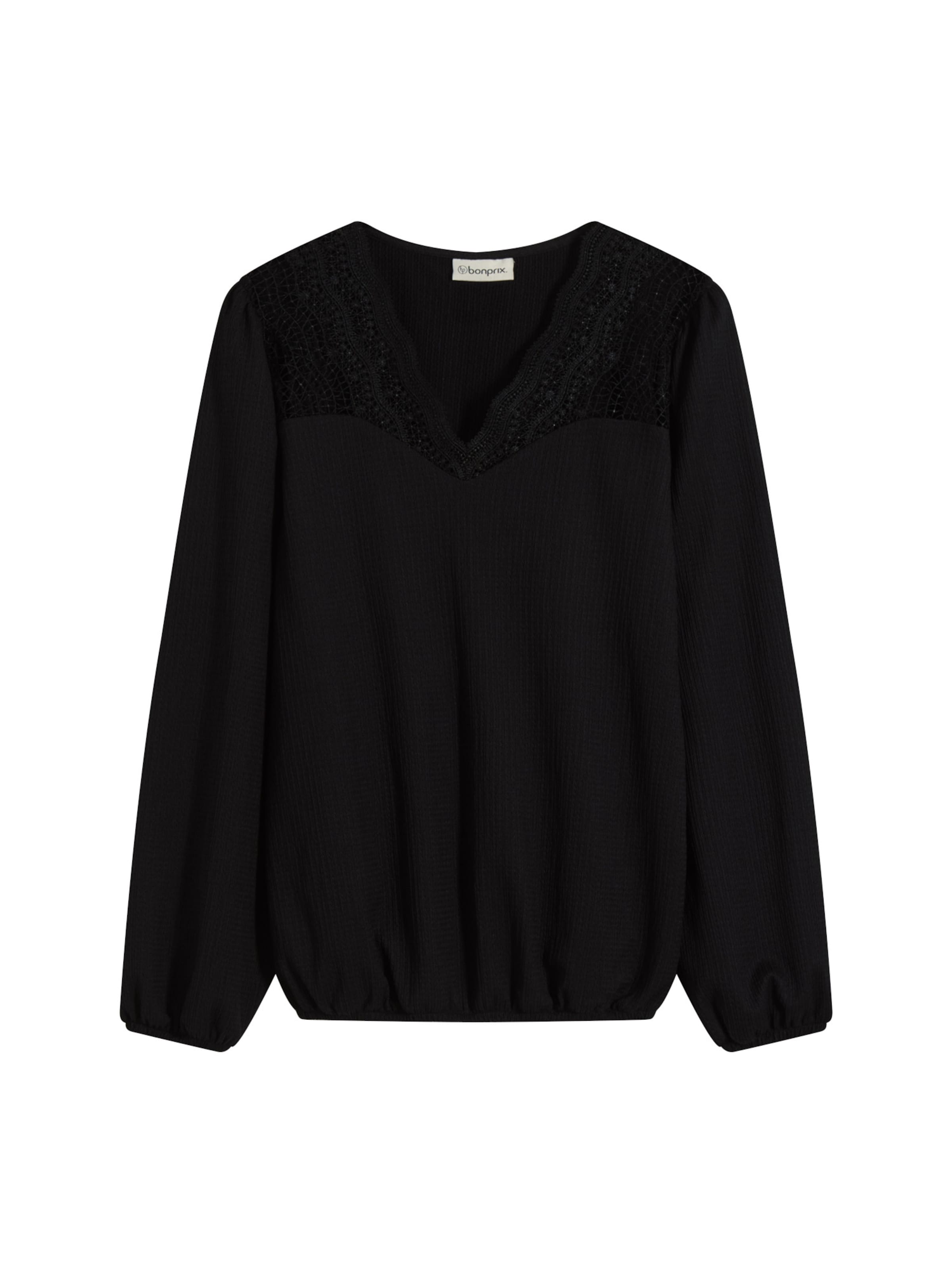 bonprix - Blusa en negro: frente
