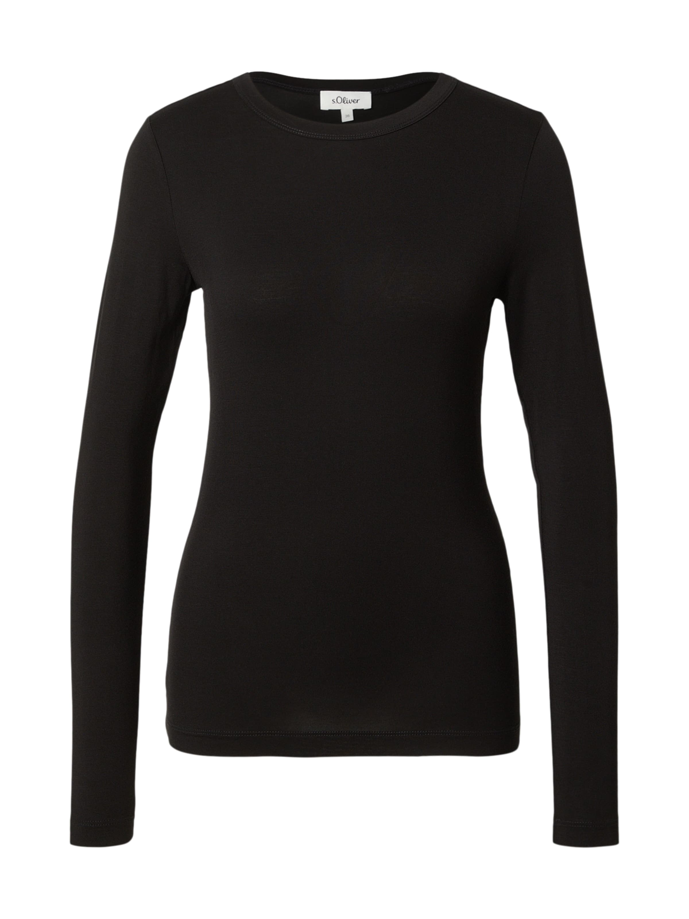 s.Oliver Shirt in Zwart: voorkant